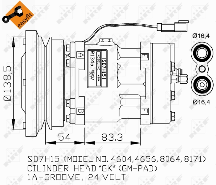 NRF Airco compressor 32281G