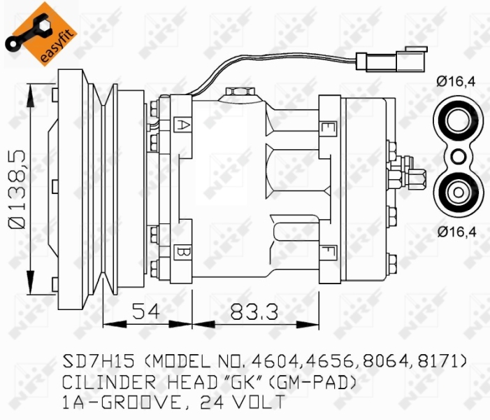 NRF Airco compressor 32281