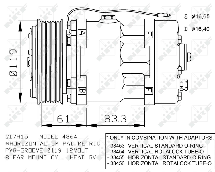 NRF Airco compressor 32286