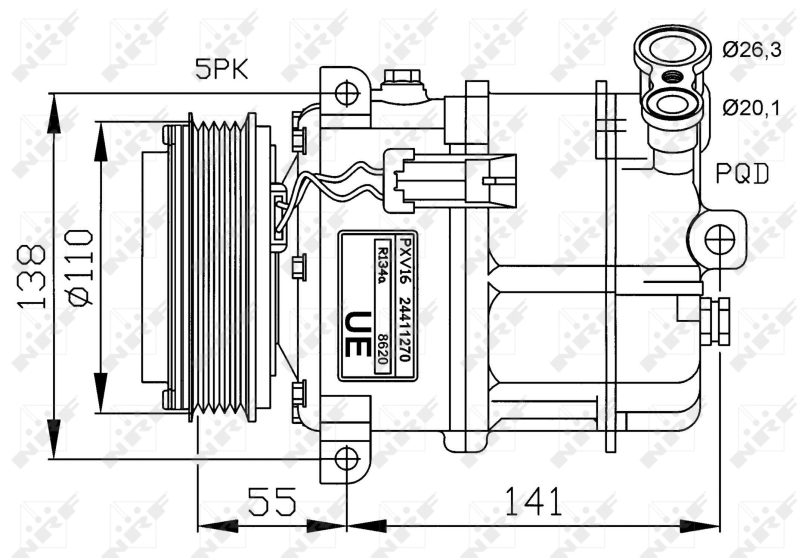 NRF Airco compressor 32312G