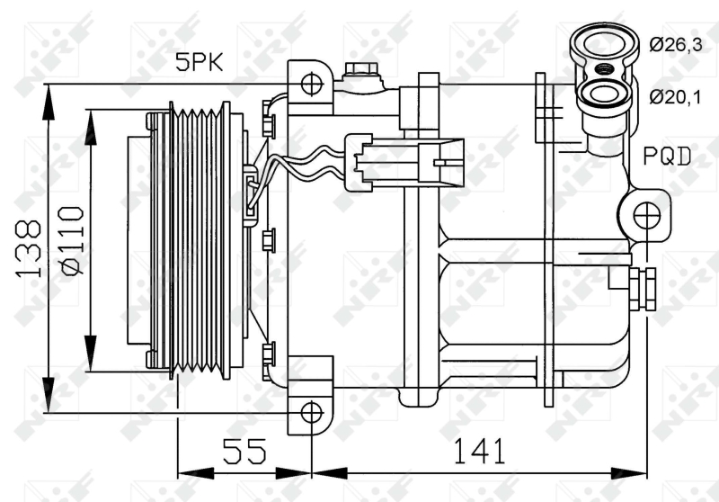 NRF Airco compressor 32312