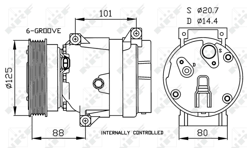 NRF Airco compressor 32404