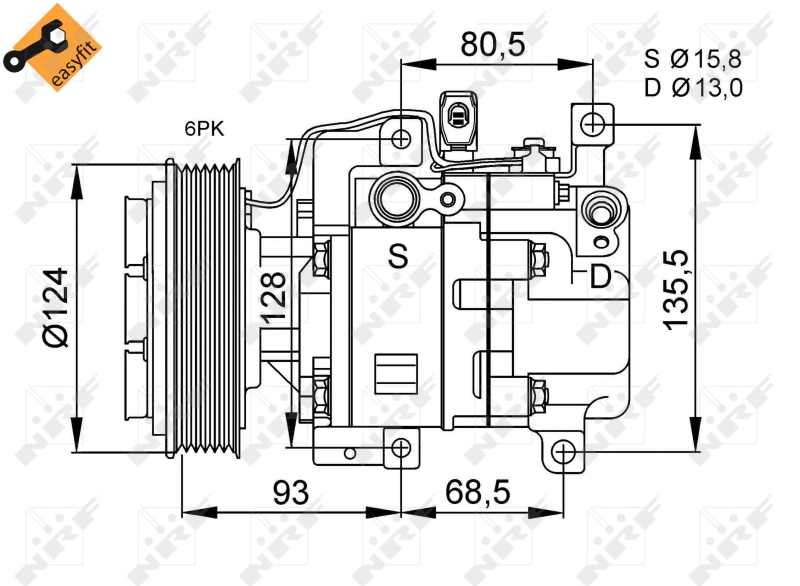 NRF Airco compressor 32408