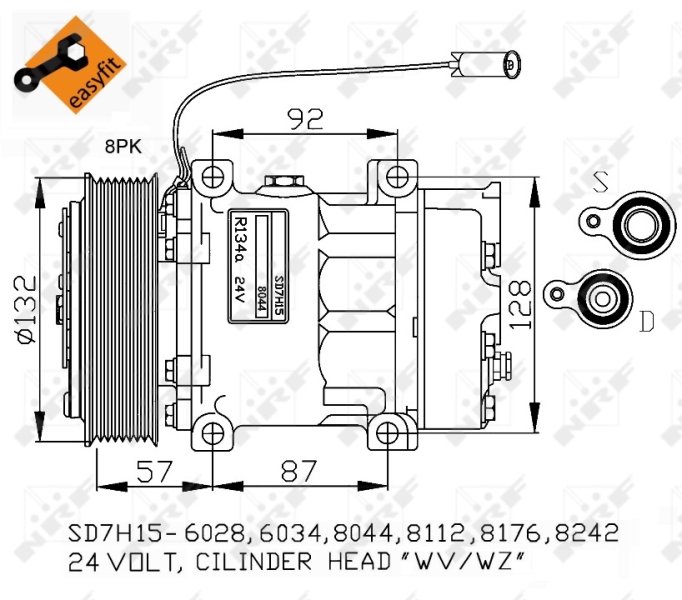 NRF Airco compressor 32412G