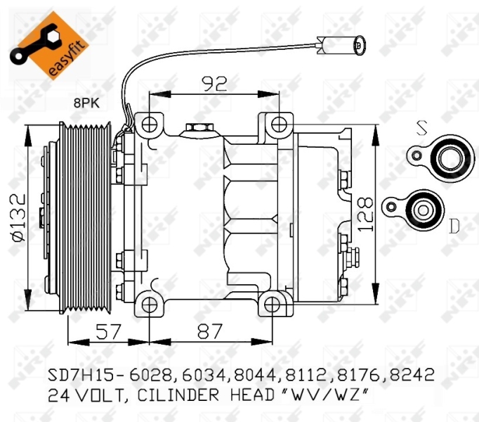 NRF Airco compressor 32412