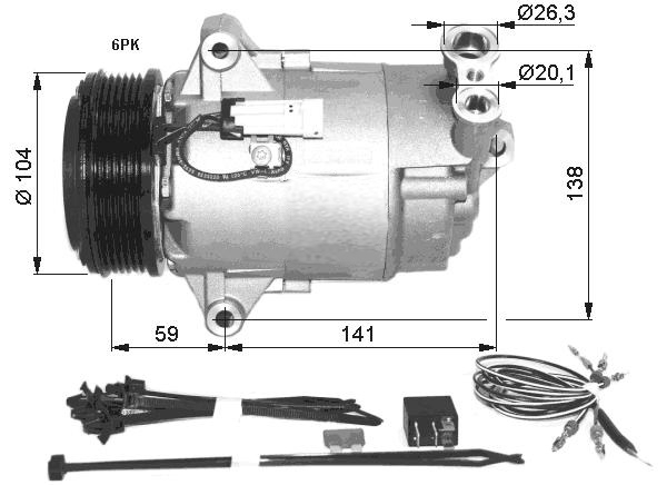 NRF Airco compressor 32427