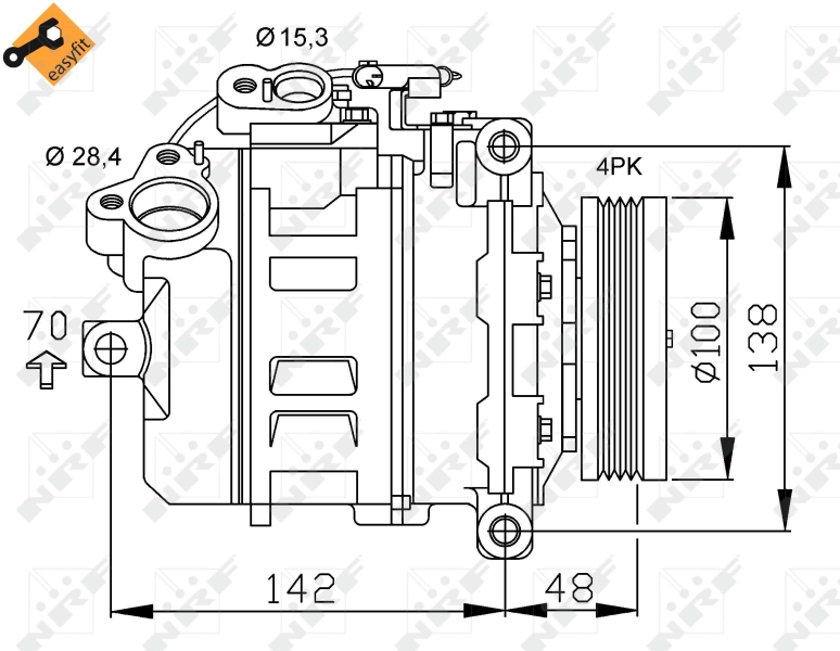 NRF Airco compressor 32433