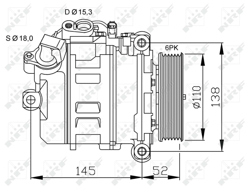 NRF Airco compressor 32435