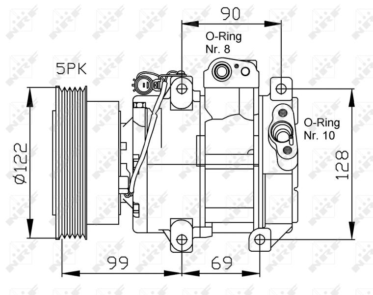 NRF Airco compressor 32442G