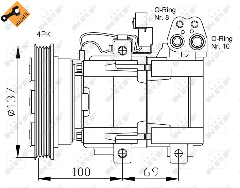 NRF Airco compressor 32444