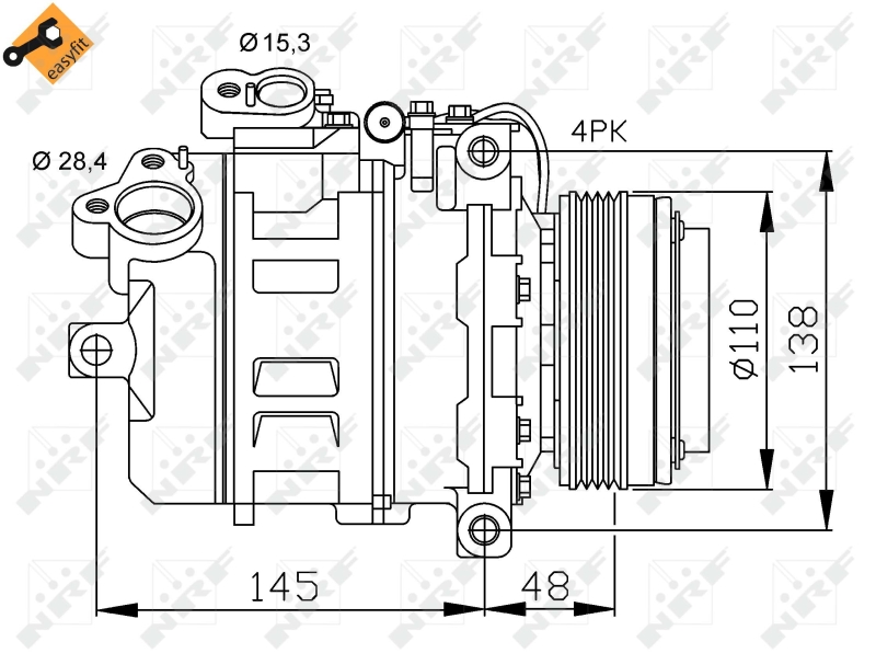 NRF Airco compressor 32465