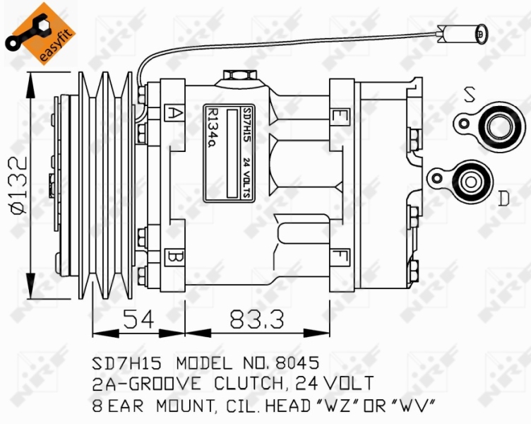 NRF Airco compressor 32469G