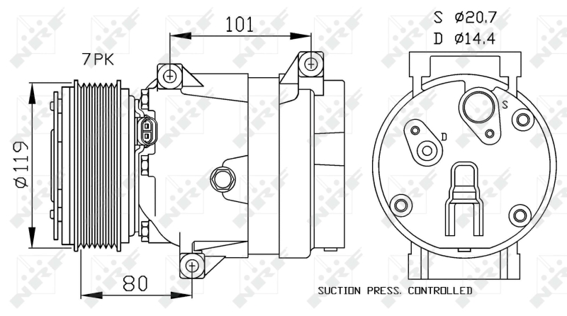 NRF Airco compressor 32481