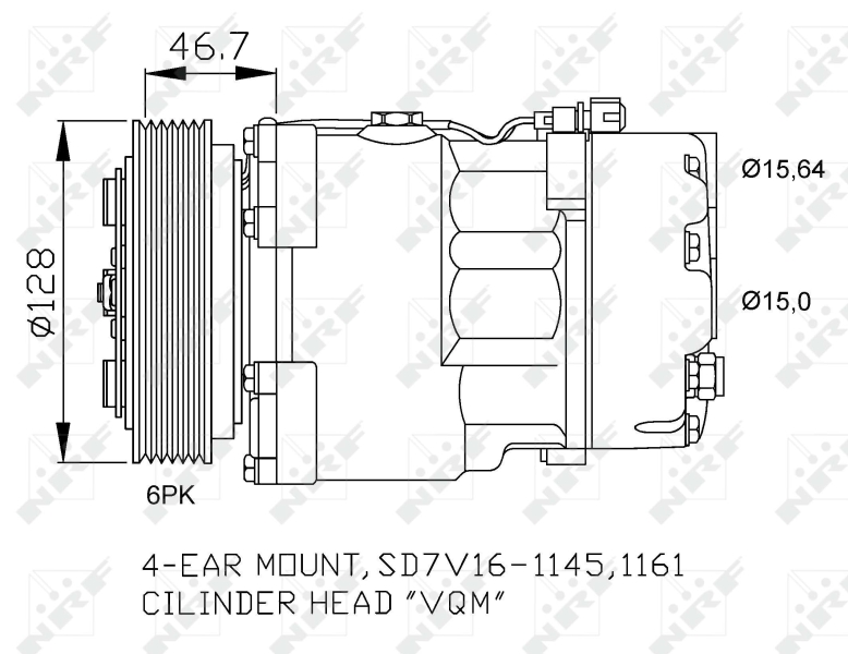 NRF Airco compressor 32489