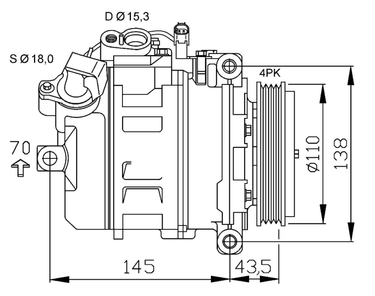 NRF Airco compressor 32520