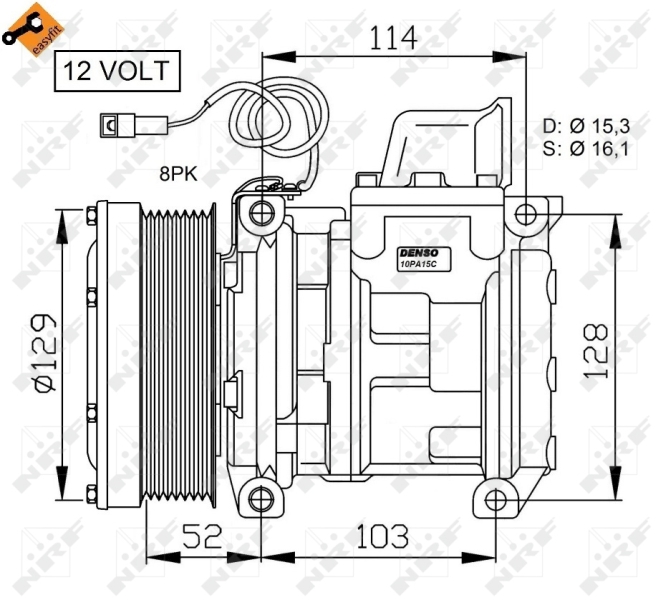NRF Airco compressor 32565G