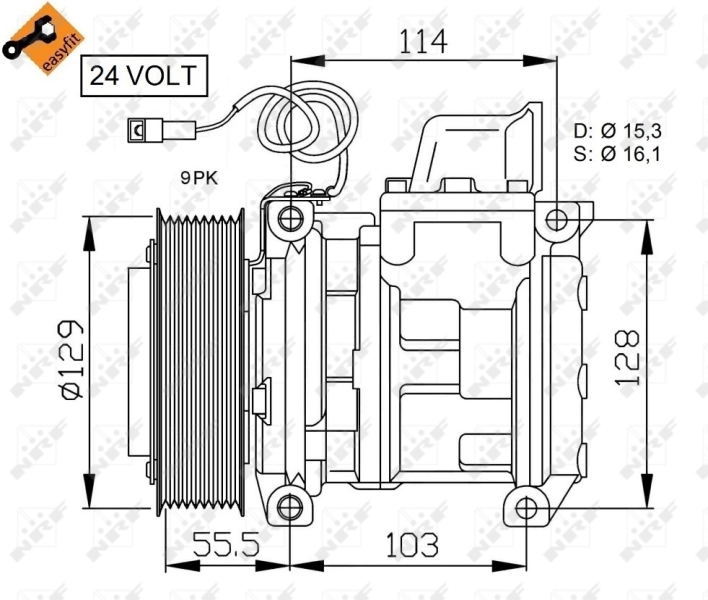 NRF Airco compressor 32567