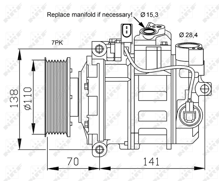 NRF Airco compressor 32613