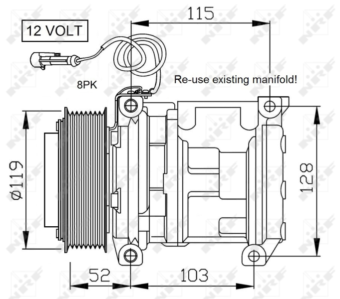 NRF Airco compressor 32660