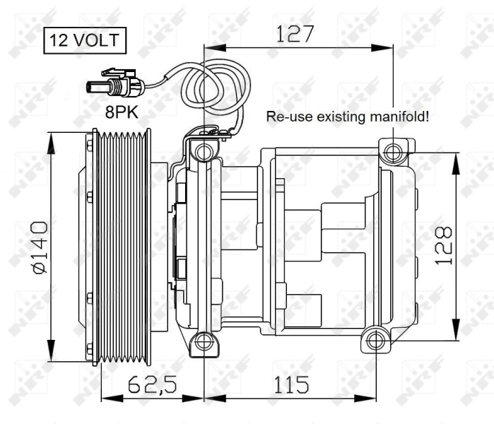 NRF Airco compressor 32661