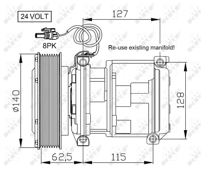 NRF Airco compressor 32662