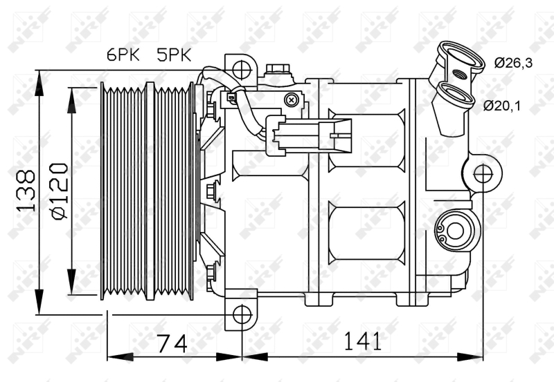 NRF Airco compressor 32668G