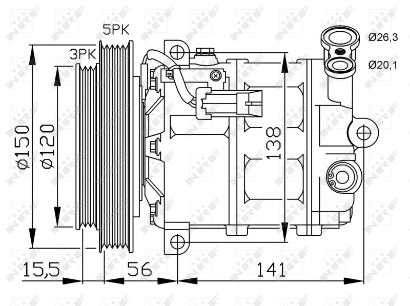 NRF Airco compressor 32673G