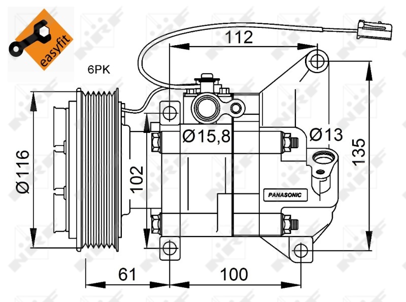 NRF Airco compressor 32687G
