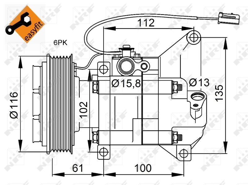 NRF Airco compressor 32687