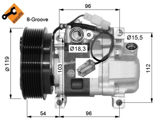 NRF Airco compressor 32688G
