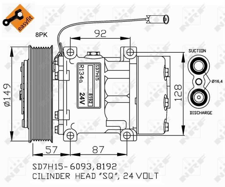 NRF Airco compressor 32699G