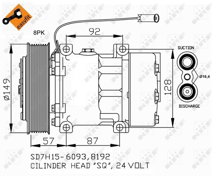 NRF Airco compressor 32699