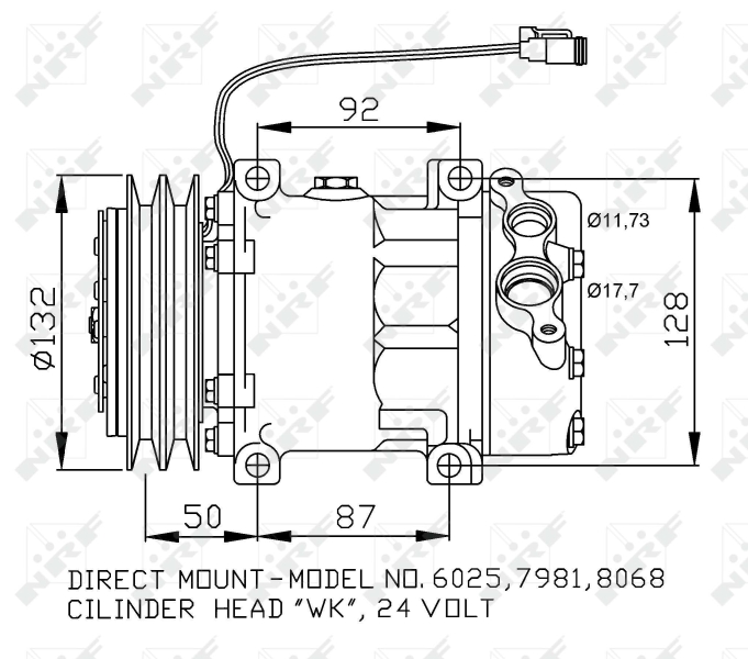 NRF Airco compressor 32704