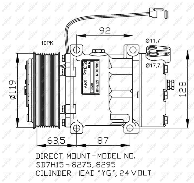 NRF Airco compressor 32705G