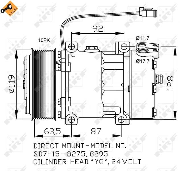 NRF Airco compressor 32705