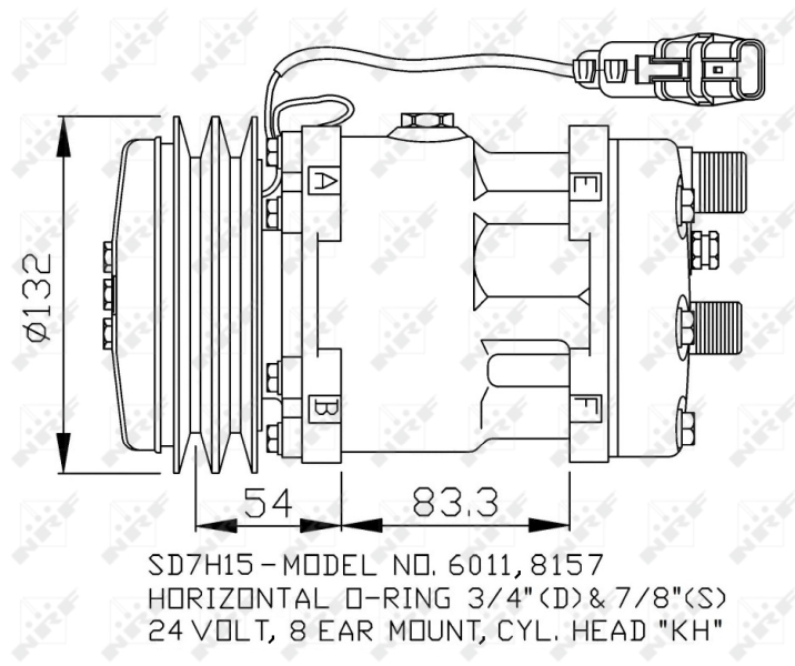 NRF Airco compressor 32708