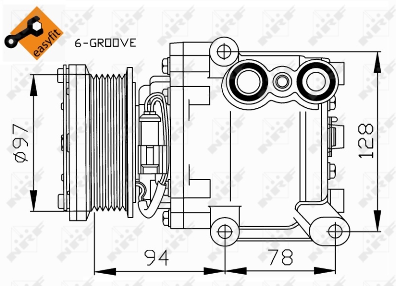 NRF Airco compressor 32724