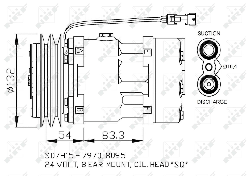 NRF Airco compressor 32730