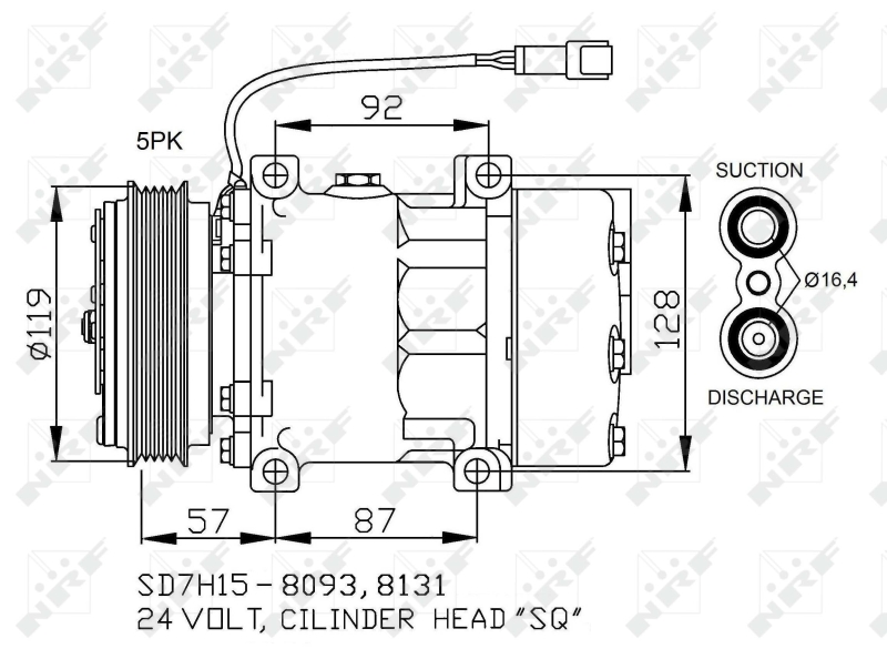 NRF Airco compressor 32731