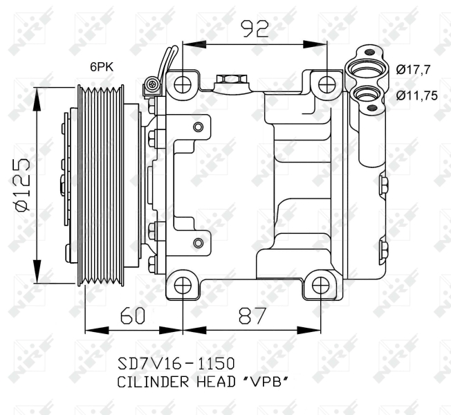 NRF Airco compressor 32747