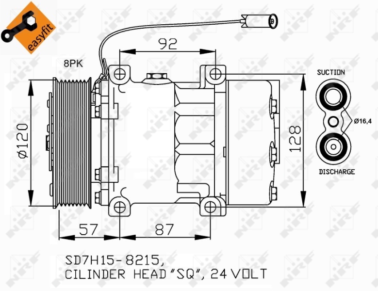 NRF Airco compressor 32752