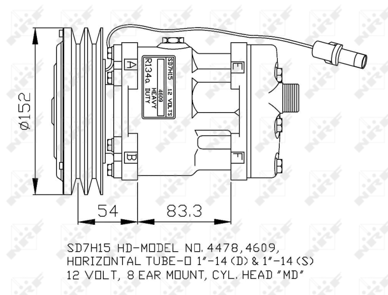 NRF Airco compressor 32756G