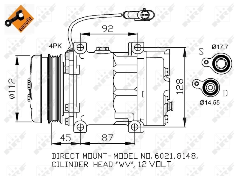 NRF Airco compressor 32759