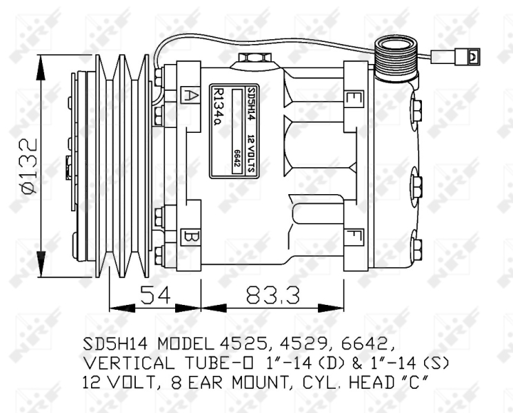 NRF Airco compressor 32762G