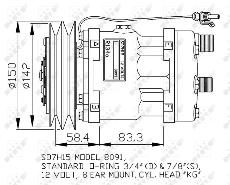 NRF Airco compressor 32767G