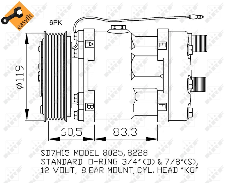 NRF Airco compressor 32768