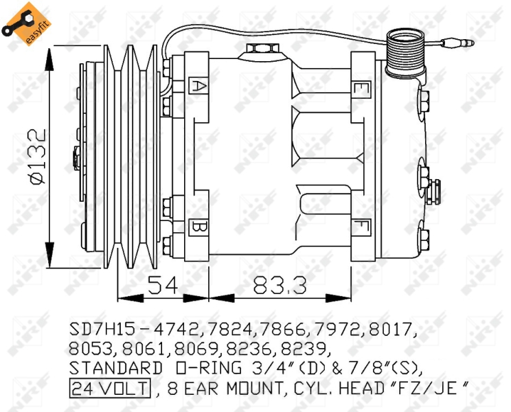 NRF Airco compressor 32769