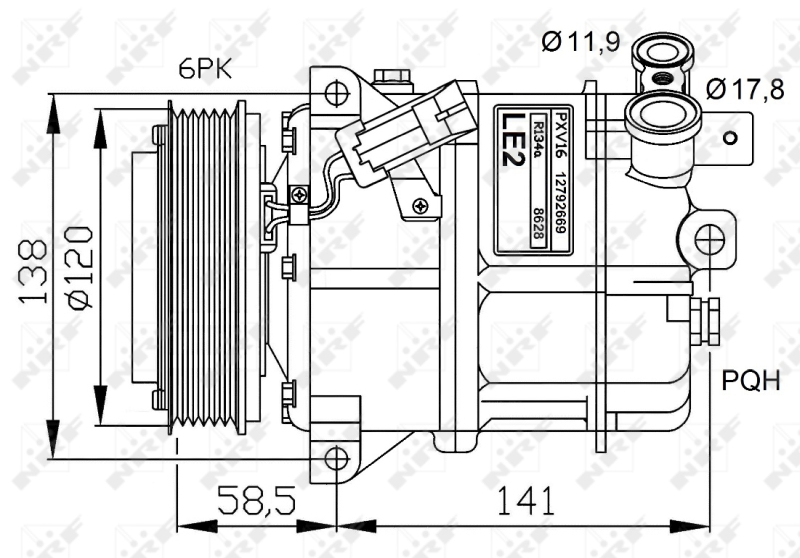 NRF Airco compressor 32774G