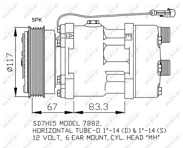 NRF Airco compressor 32779