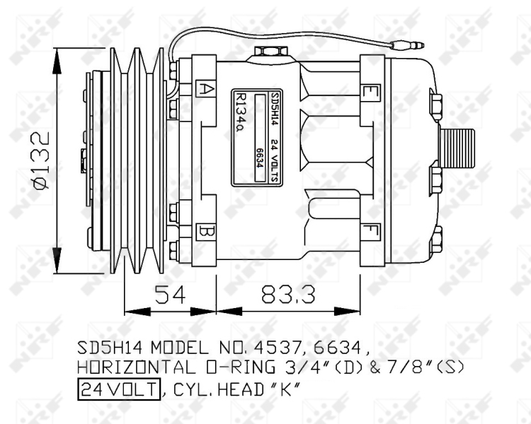 NRF Airco compressor 32795G